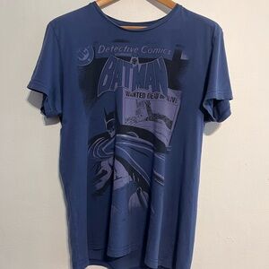 Vintage Batman Wanted Dead Or Alive Poster Shirt Rare 90s Y2K READ 2000s Print